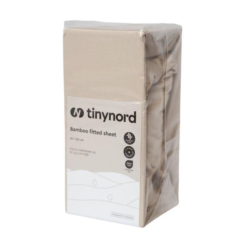 Tinynord underlakan bambu 60x120 cm, beige