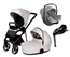 Tinynord Lux duovagn + Joie i-Snug 2 R129 babyskydd + isofixbas