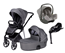 Tinynord Lux duovagn + Joie i-Snug 2 R129 babyskydd + isofixbas