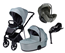 Tinynord Lux duovagn + Joie i-Level Pro babyskydd + isofixbas