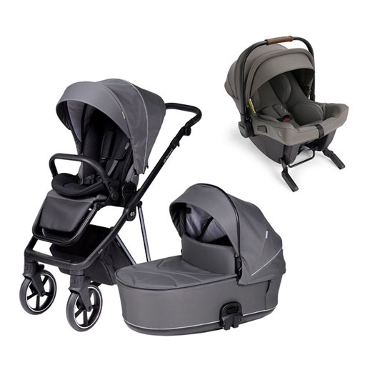 Tinynord Lux duovagn + Nuna Pipa Urbn babyskydd med isofix