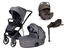 Tinynord Lux duovagn + Nuna Arra Flex lutningsbart babyskydd + isofixbas