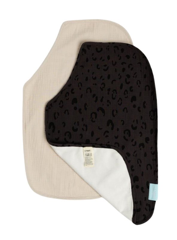 Najell sköthandduk 2-pack, leopard brown/soft beige