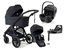 Emmaljunga Sento Pro duovagn Flat+ 2027 + Britax Römer Baby-Safe Pro babyskydd + bas