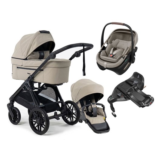 Emmaljunga Sento Pro duovagn Flat+ 2027 + Maxi-Cosi Coral Slide Pro babyskydd + isofixbas