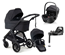 Emmaljunga Sento duovagn Flat+ 2027 + Britax Römer Baby-Safe Pro babyskydd + bas