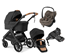 Emmaljunga Sento Max duovagn Flat+ 2027 + Maxi-Cosi Pebble Slide Pro babyskydd + isofixbas