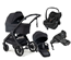 Emmaljunga Sento Max duovagn Flat+ 2027 + Maxi-Cosi Pebble Slide Pro babyskydd + isofixbas