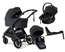 Emmaljunga Sento Max duovagn Flat+ 2027 + Thule Maple babyskydd + isofixbas