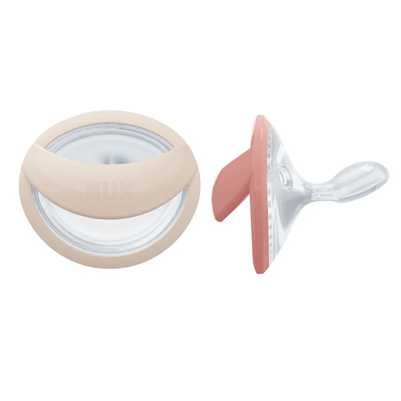 NUK napp Perfect Match 0-6 mån, beige/röd