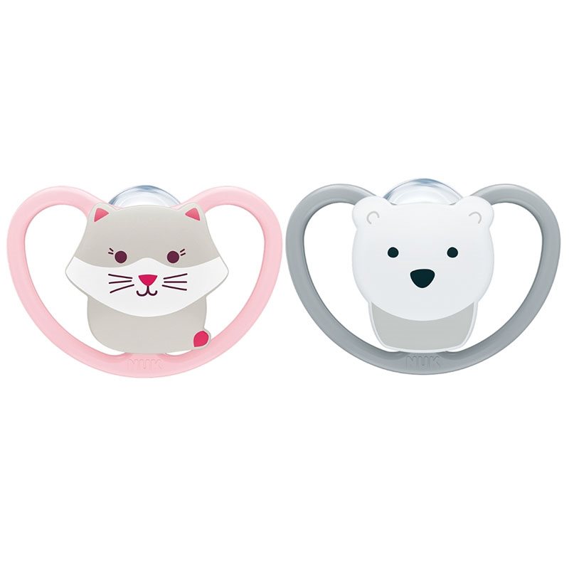 NUK napp Perfect Match Air 18 mån+, katt/isbjörn