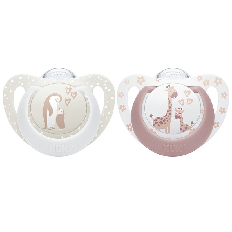 NUK napp First Choice 0-6 mån, pingvin/giraff