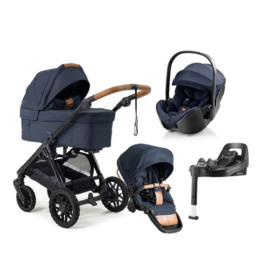 Emmaljunga Sento duovagn Ergo+ 2027 + Britax Römer Baby-Safe Pro babyskydd + bas