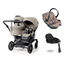 Emmaljunga Double Sento syskonvagn 2027 + BeSafe Go Beyond 2 babyskydd + bas