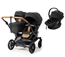 Emmaljunga Double Sento syskonvagn 2027 + Thule Maple babyskydd