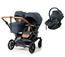 Emmaljunga Double Sento syskonvagn 2027 + Thule Maple babyskydd