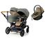 Emmaljunga Double Sento syskonvagn 2027 + Thule Maple babyskydd