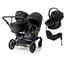 Emmaljunga Double Sento syskonvagn 2027 + Thule Maple babyskydd + bas