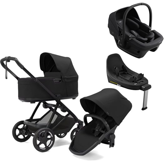 Thule Charm 2-in-1 duovagn + Axkid Zero Pro babyskydd + isofixbas