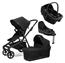 Thule Sleek 2 duovagn + Axkid Zero Pro babyskydd + isofixbas