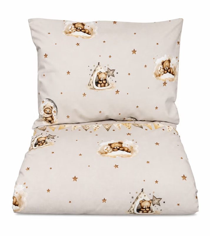 Mini Dreams påslakanset vagn/vagga, cute bears sand