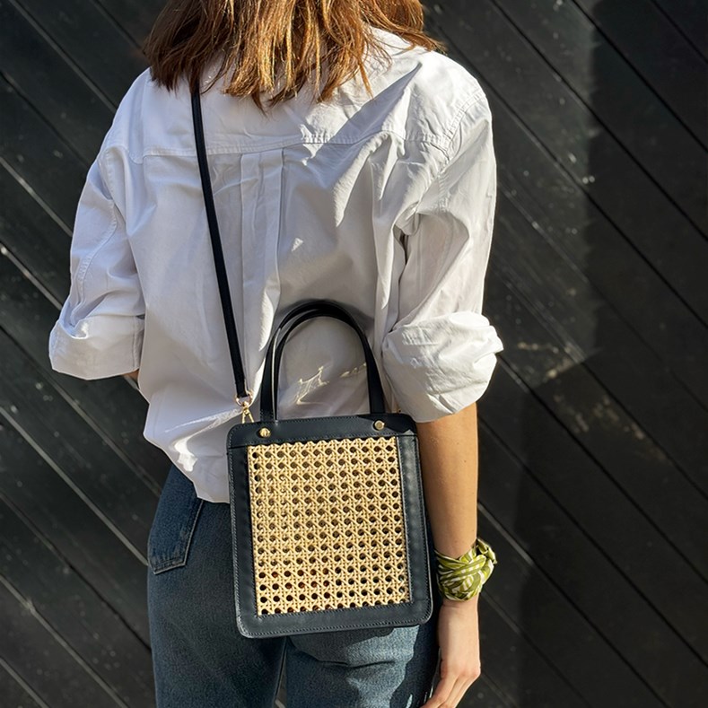 Palmgrens - Rattan Bag Mini - Leather since 1896