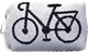 Kulturbeutel 8cm Fahrrad Weiss