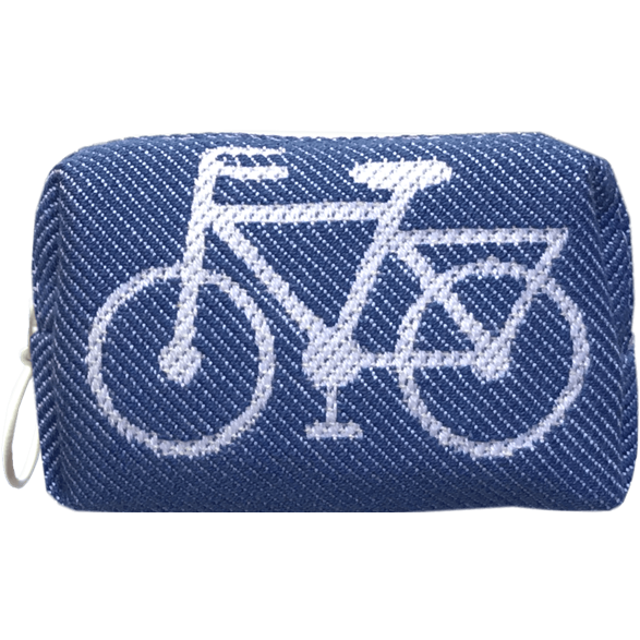 Kulturbeutel 8cm Fahrrad Blau