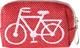 Kulturbeutel 8cm Fahrrad Rot