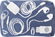 Kulturbeutel 12cm Kabel Jeansblau