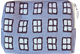 Kulturbeutel 12cm Fenster Blau
