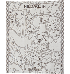 Handduk Hundar huller om buller  Beige