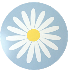 Dessous de Plat Marguerite Bleu Clair