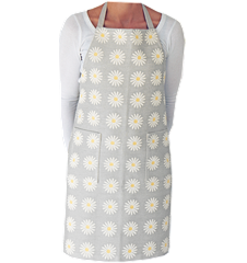 Tablier Marguerites Gris Clair