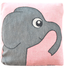 Taie d'oreiller douce 30x30cm Eléphant Rose