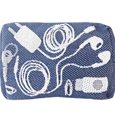 Pouch 12cm Cords Jeans blue