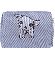 Pouch 12cm Dog Blue