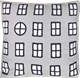 Kuddfodral 45x45cm Fönster Grå