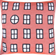 Kuddfodral 45x45cm Fönster Roströd