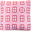 Kuddfodral 45x45cm Fönster Rosa