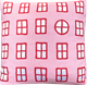 Kuddfodral 45x45cm Fönster Rosa