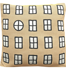Cushion cover 45 cm Windows Yellow