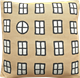 Kissenbezug 45x45cm Fenster Gelb