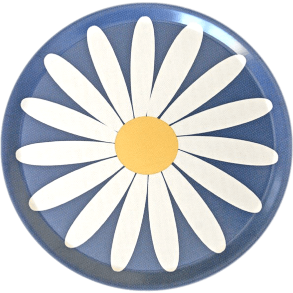 Tablett D 38 Wiesen-Margerite Blau