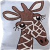 Taie d'oreiller douce 30x30cm Girafe