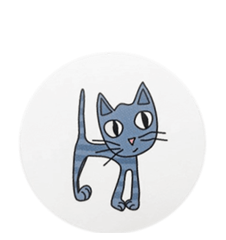 Coaster Katt Blå