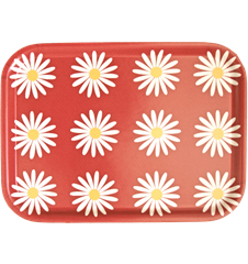 Tray Small Daisy Red