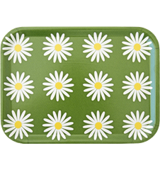 Petit Plateau Marguerites Vert