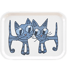 Tray Small Cats Blue