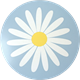 Dessous de Plat Marguerite Bleu Clair